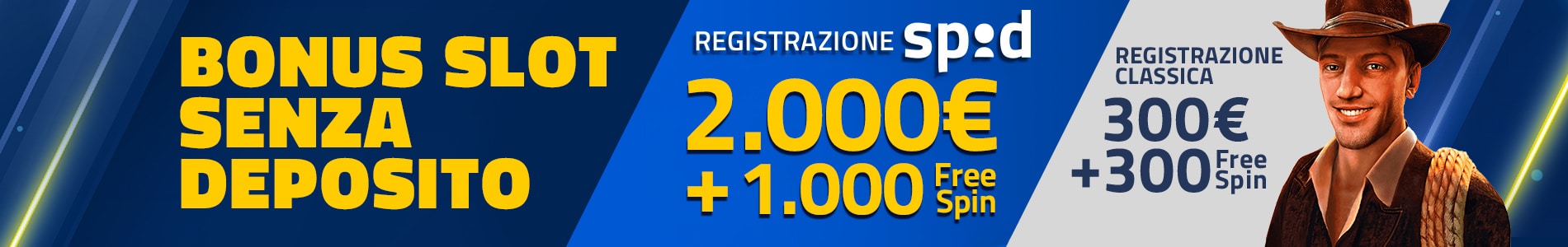 Bonus Slot senza deposito — 2.000€ + 1.000 free spin con SPID